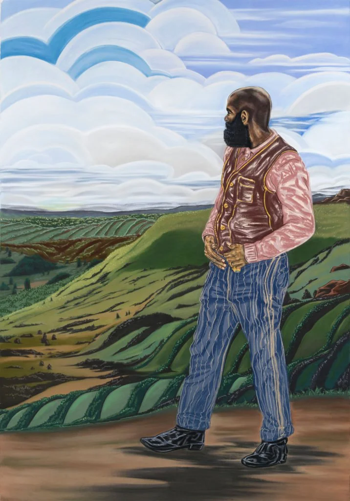 Toyin Ojih Odutola’s Surveying the Family Seat (2017). ©Toyin Ojih Odutola. Courtesy of the artist and Jack Shainman Gallery, New York.