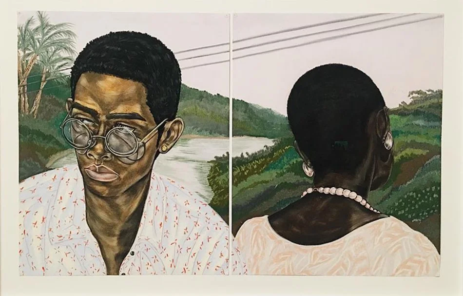 Toyin Ojih Odutola’s Industry (Husband and Wife) (2017). ©Toyin Ojih Odutola. Courtesy of the artist and Jack Shainman Gallery, New York.