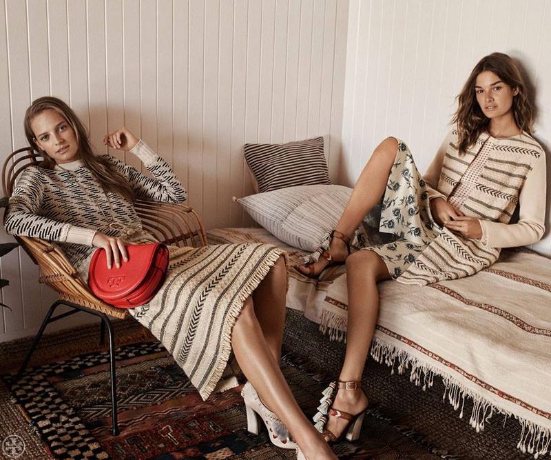 Ine, Ophelie & Pooja Front Tory Burch Spring/Summer 2016 Ad Campaign By  Josh Olins — Anne of Carversville