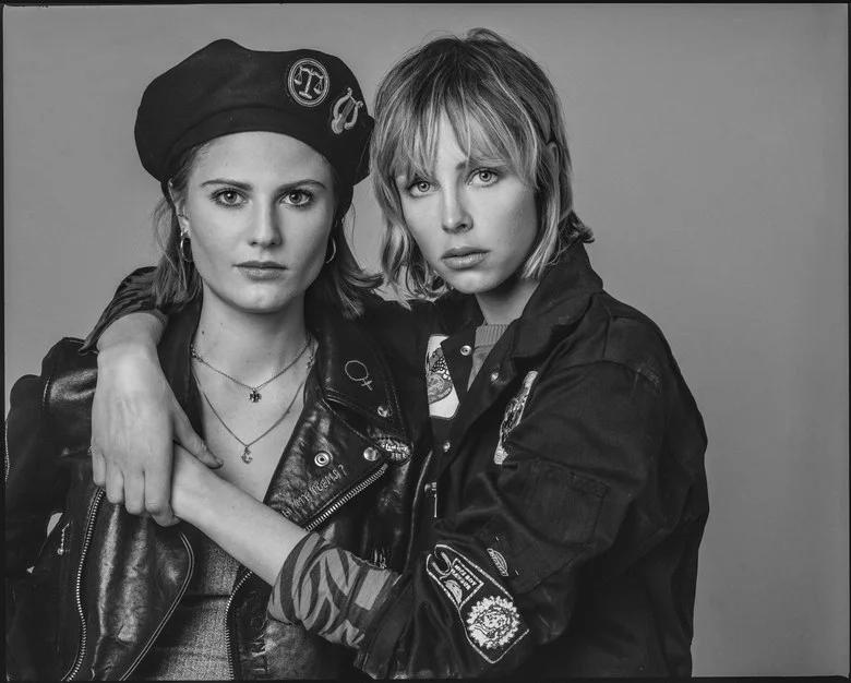 Christabel MacGreevy and Edie Campbell; Photo: Louie Banks / Courtesy of Dover Street Market