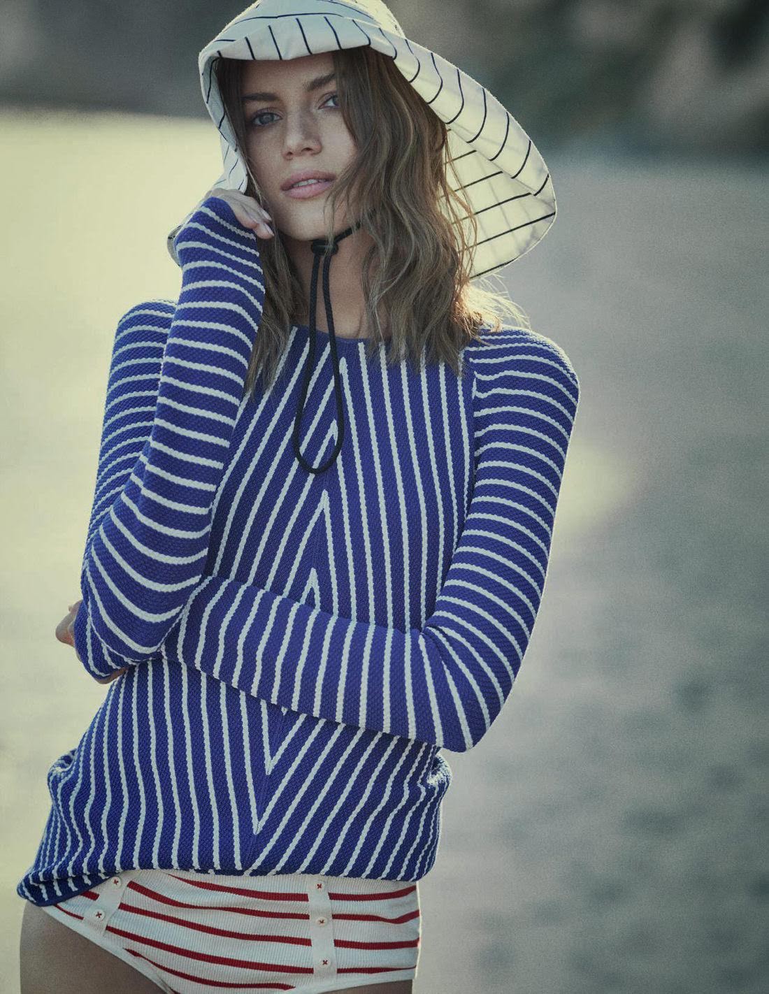 David Burton Eyes Valery Kaufman In 'We Love Stripes' For Elle Italia ...