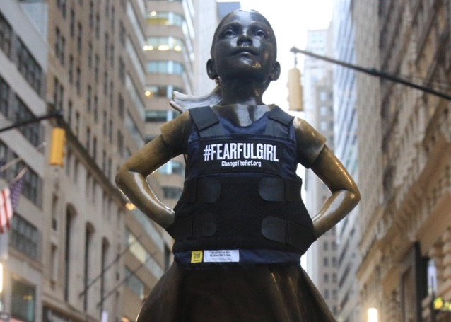 Fearless Girl' Wears A Bulletproof Vest, The Newest Fashion Must-Have For  Students Of All Ages — Anne of Carversville
