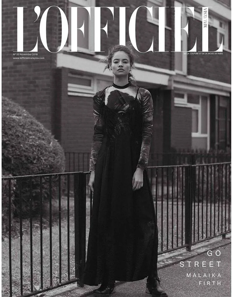 Malaika Firth by Onin Lorente for L'Officiel Malaysia Nov 2018 Cover.jpg