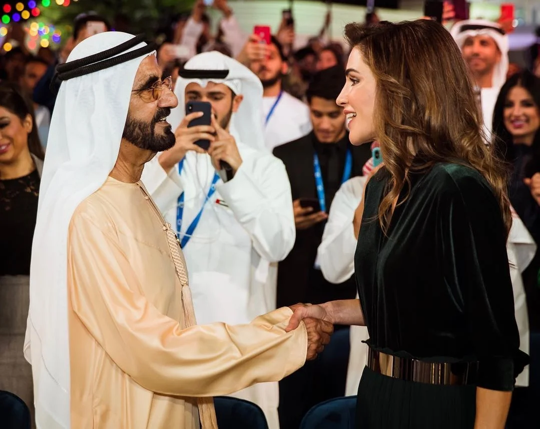 His Highness Sheikh Mohammed bin Rashid Al Maktoum and Queen Ranis of Jordan-mini.jpg
