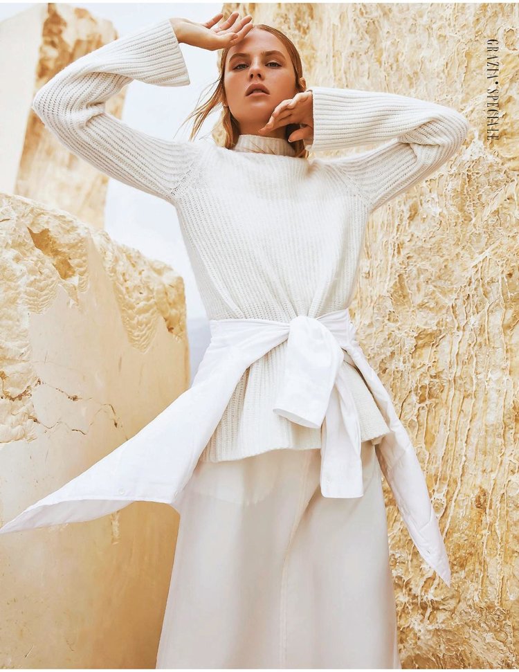 Elisabeth Faber Is All White Light Tailoring, Lensed By Jonathan Segade ...