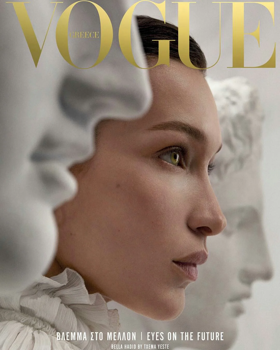 Bella Hadid By Txema Yeste Covers Relaunch Of Vogue Greece, Thaleia