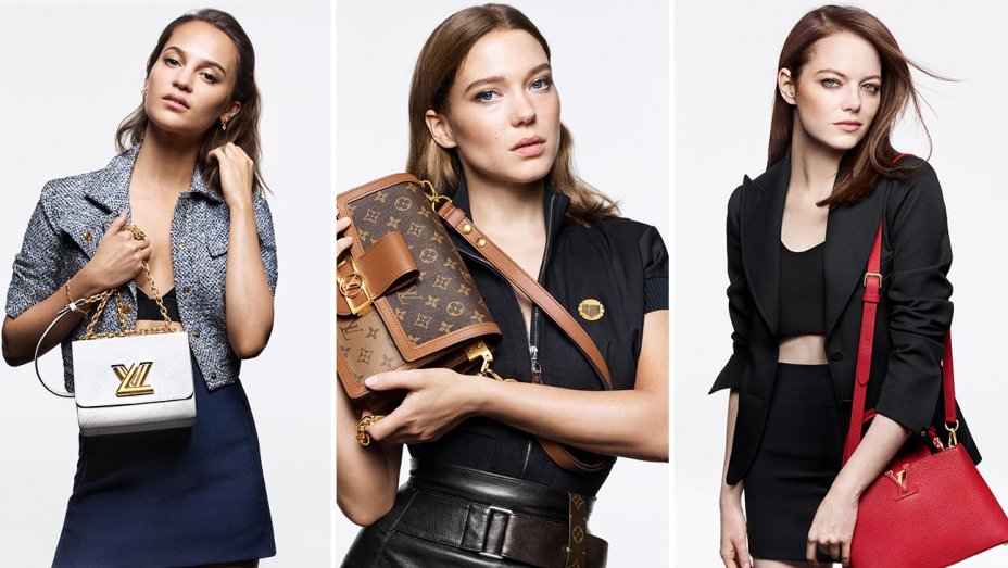 Louis Vuitton New Classics Pre-Fall 2020 campaign starring Emma Stone, Léa  Seydoux and Alicia VikanderFashionela
