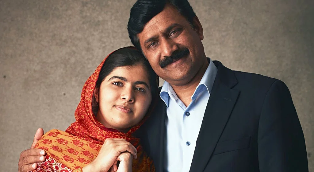 Malala Yousafzai and her father Ziauddin Yousafzai via National Geographic Australia