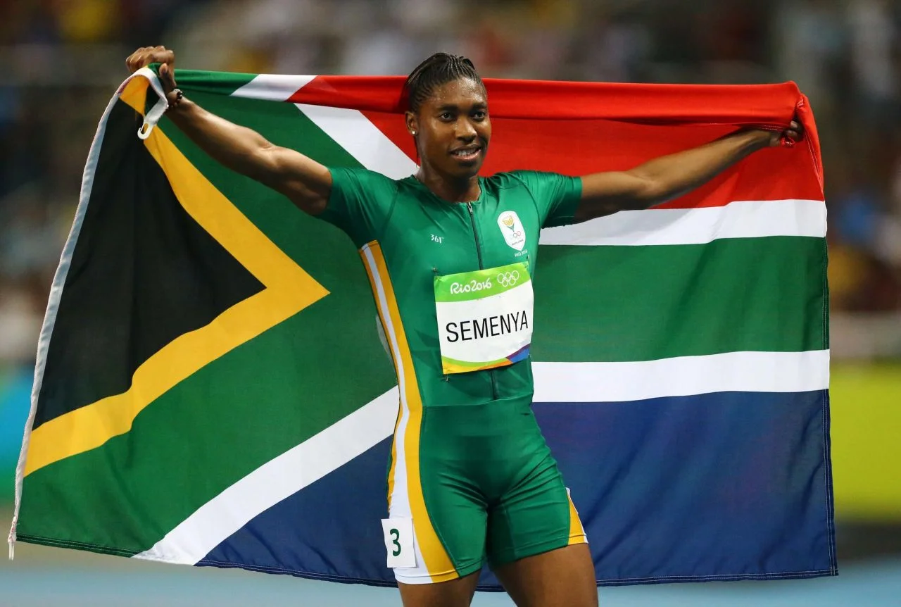 Caster Semenya winning Olympic gold in Rio.