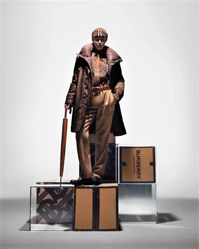 Supermodel Gigi Hadid plays the Gentleman in Burberry’s new Monogram collection.