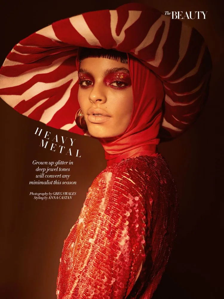 India Makailah Graham Wears Her 'Heavy Metal Beauty' Face For Harper's ...