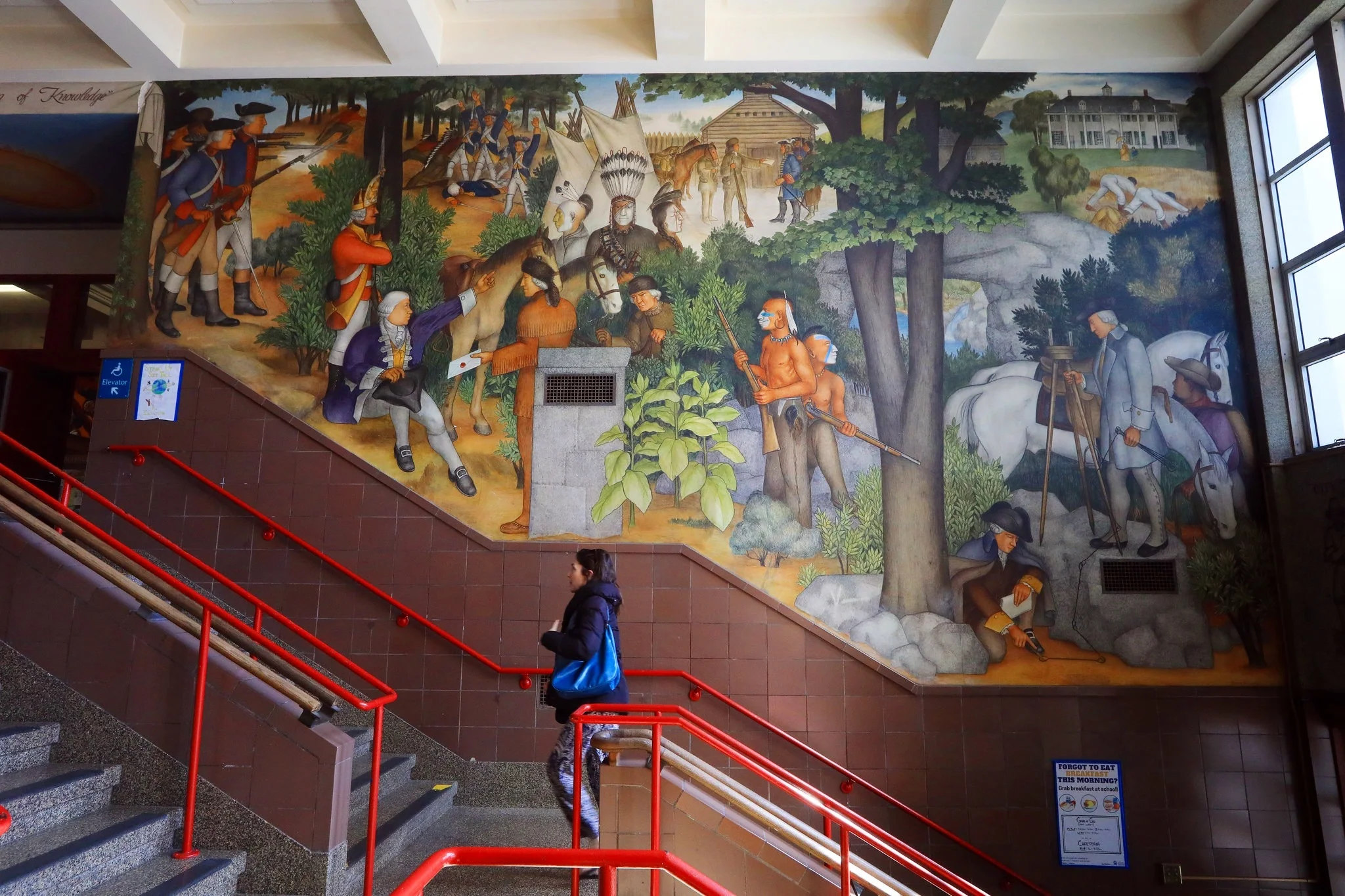 Just one of 13 panels in Victor Arnautoff’s ‘The Life of Washington’ set to be destroyed by San Francisco School Board for being racist.