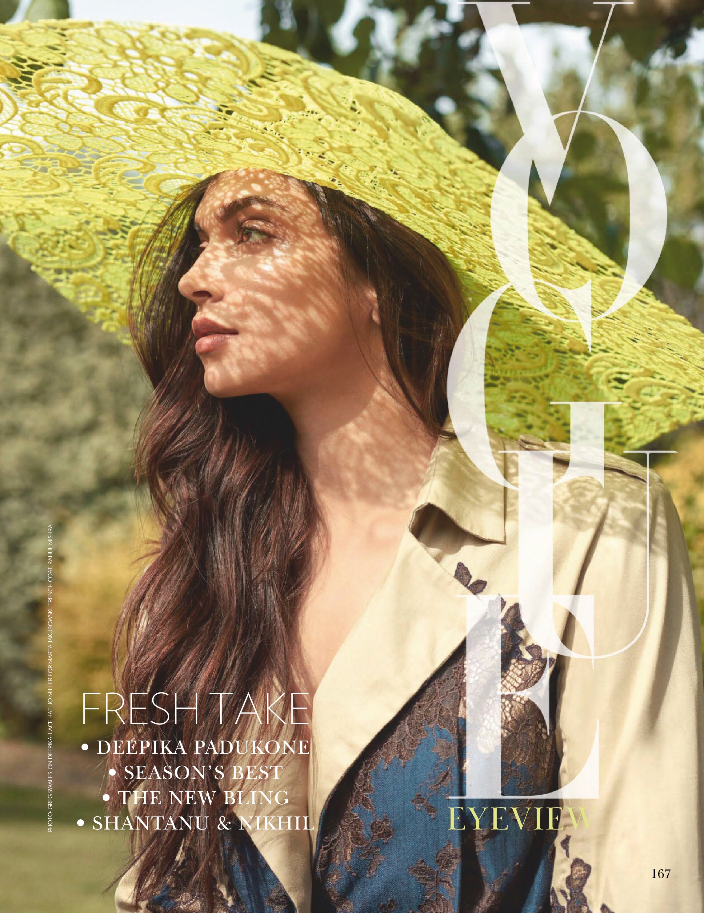 Deepika Padukone Poses At Ease In Greg Swales Images for Vogue India August  2019 — Anne of Carversville