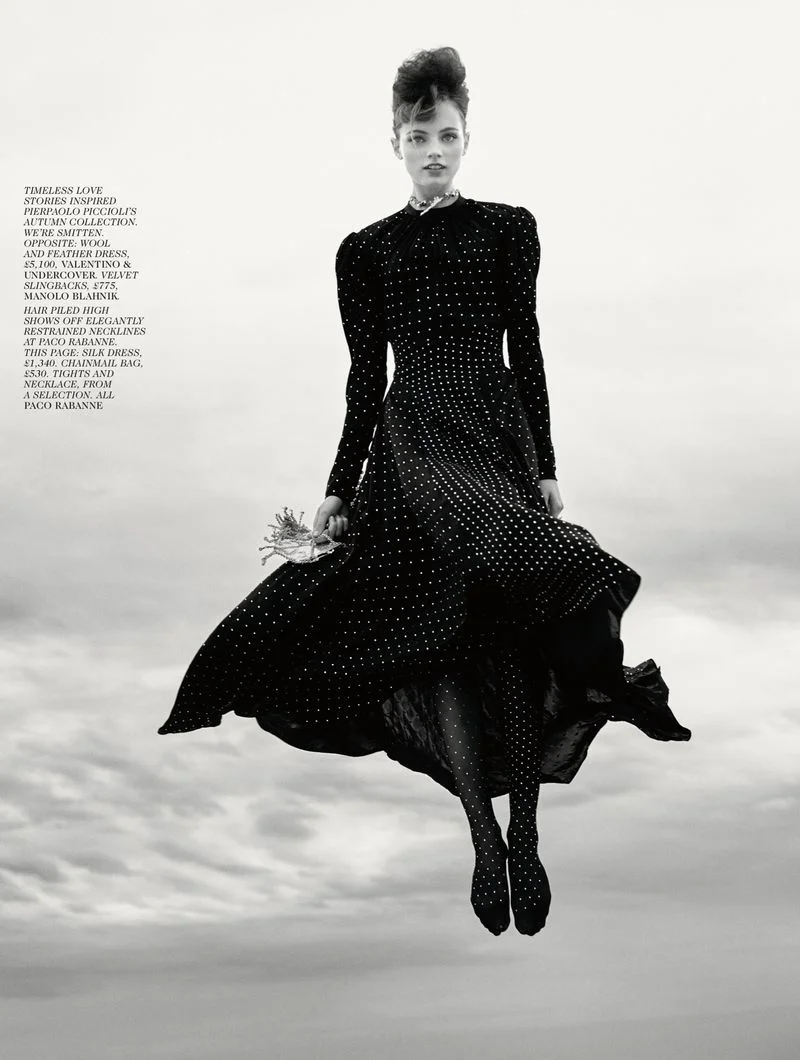 Arthur Elgort Captures Fran Summers in 'Up, Up and Away' for Vogue UK ...