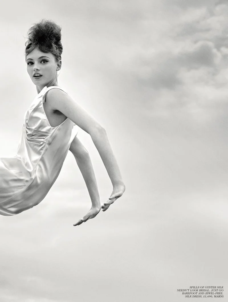Arthur Elgort Captures Fran Summers in 'Up, Up and Away' for Vogue UK ...