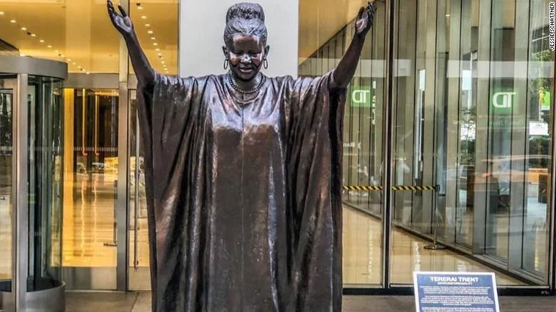 Zimbabwean scholar Tererai Trent has been immortalized in a bronze statue in New York