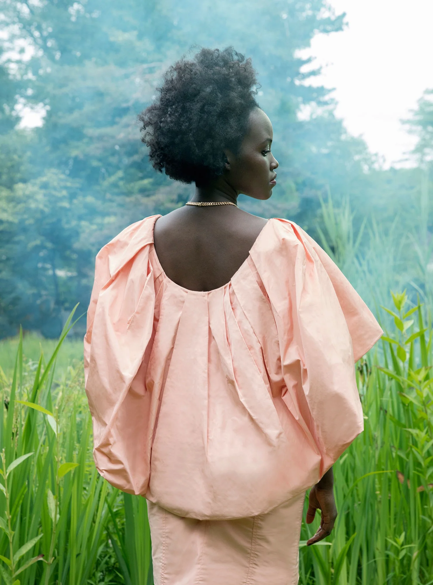 Dress by Givenchy; necklace by BULGARI High Jewelry. LUPITA NYONG’o. PHOTOGRAPH BY JACKIE NICKERSON; STYLED BY SAMIRA NASR.