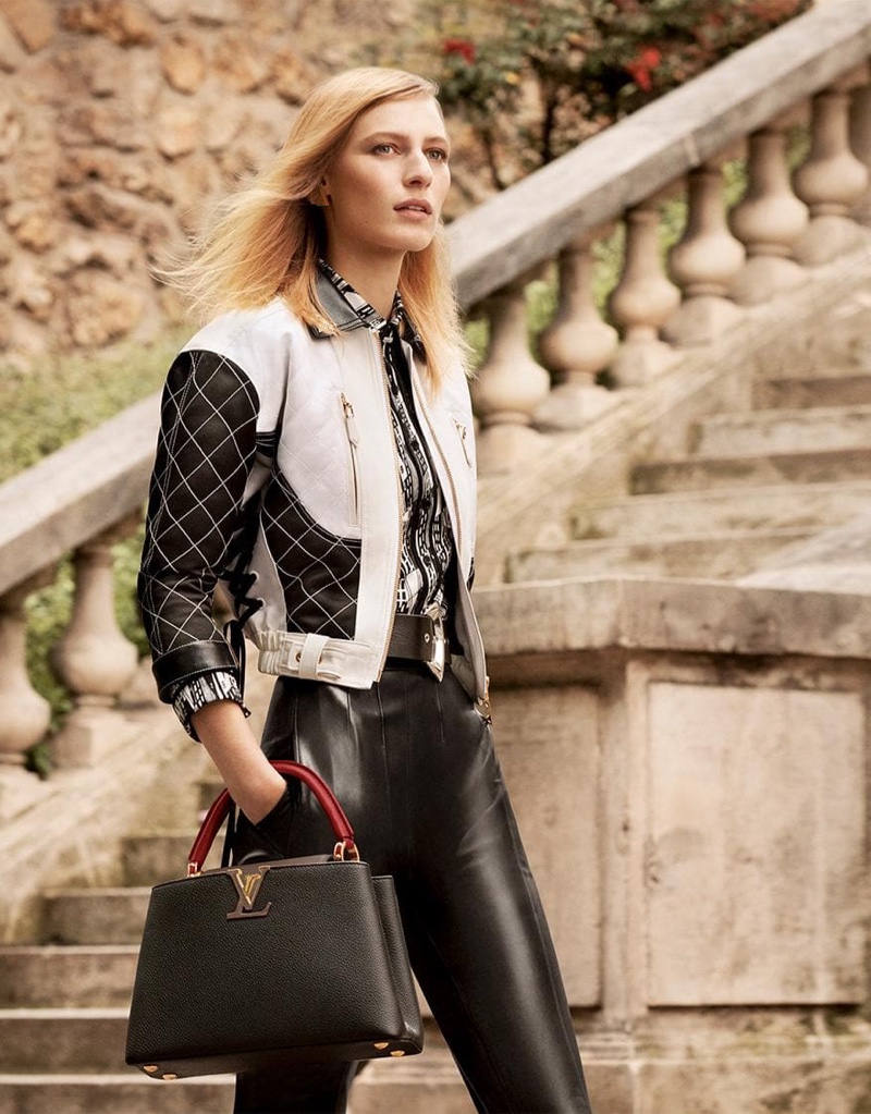 Julia Nobis Fronts Louis Vuitton Capucines Handbag Fall 2019