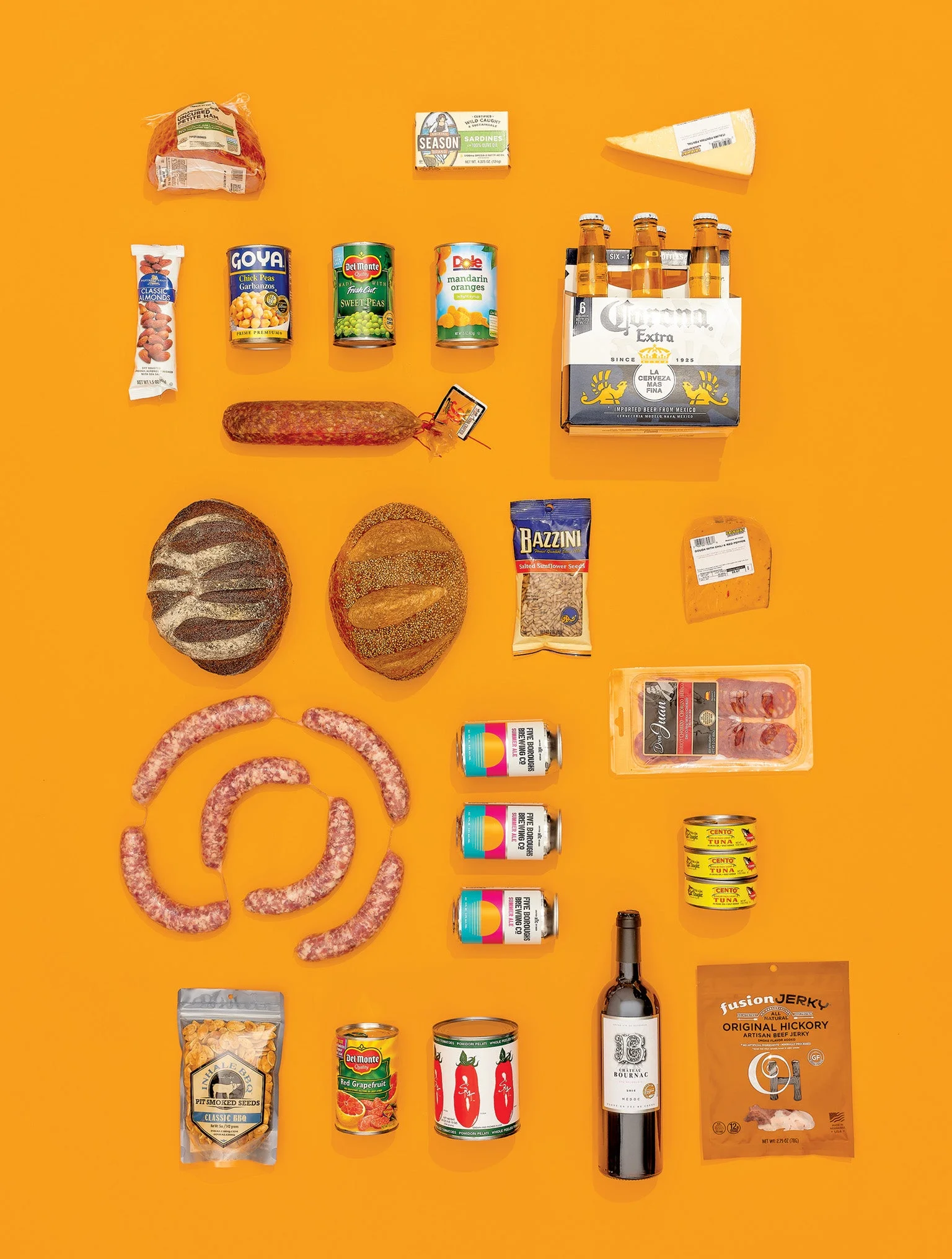 Ultraprocessed foods and drinks are designed to be ready-to-consume, with numerous additives that can include oils, fats, color enhancers, flavor enhancers, nonsugar sweeteners, and bulking and firming agents. (No specific brand has been linked to obesity.) Credit: Jamie Chung ( photo ); Amy Henry ( prop styling ); Source: “NOVA. The Star Shines Bright,” by Carlos A. Monteiro et al., in World Nutrition , Vol. 7, No. 1; January-March 2016