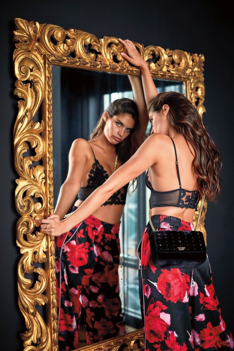  Sara Sampaio smells the roses in Victoria’s Secret 2019 Holiday campaign. 