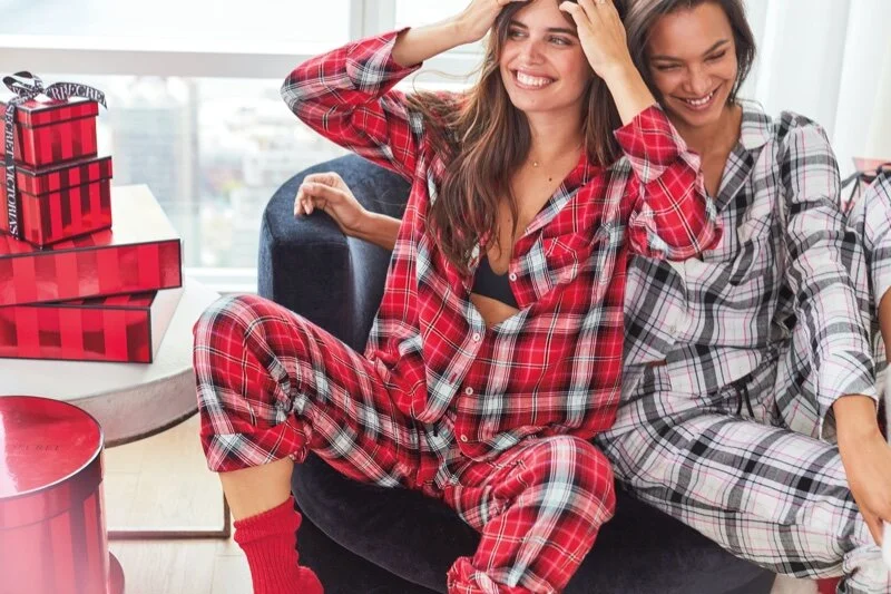 Sara Sampaio and Lais Ribeiro share secret Santa stories in Victoria’s Secret holiday 2019 campaign