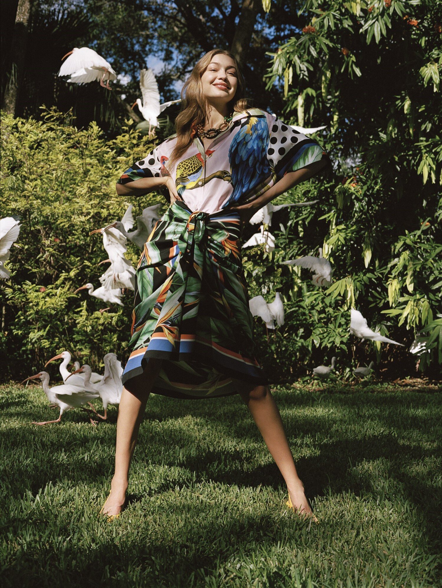 Gigi Hadid by Sean Thomas in Dolce &amp; Gabbana at Vogue US Jan. 2020