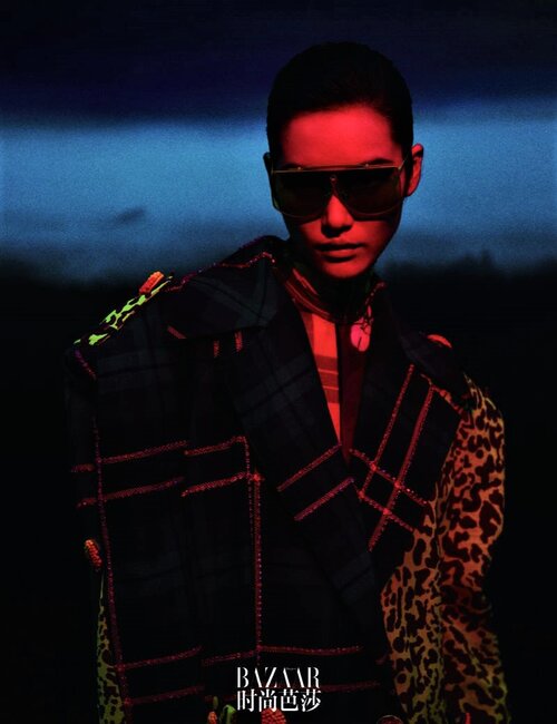 Liu Wen in Prada Cover by Yu Cong for Harper's Bazaar China — Anne of ...