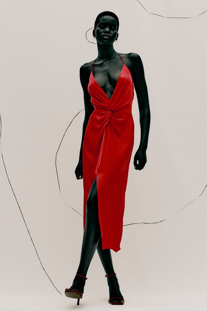 Adut Akech Sees Red for Zara FW 2020 Lookbook Series 021 — Anne of ...