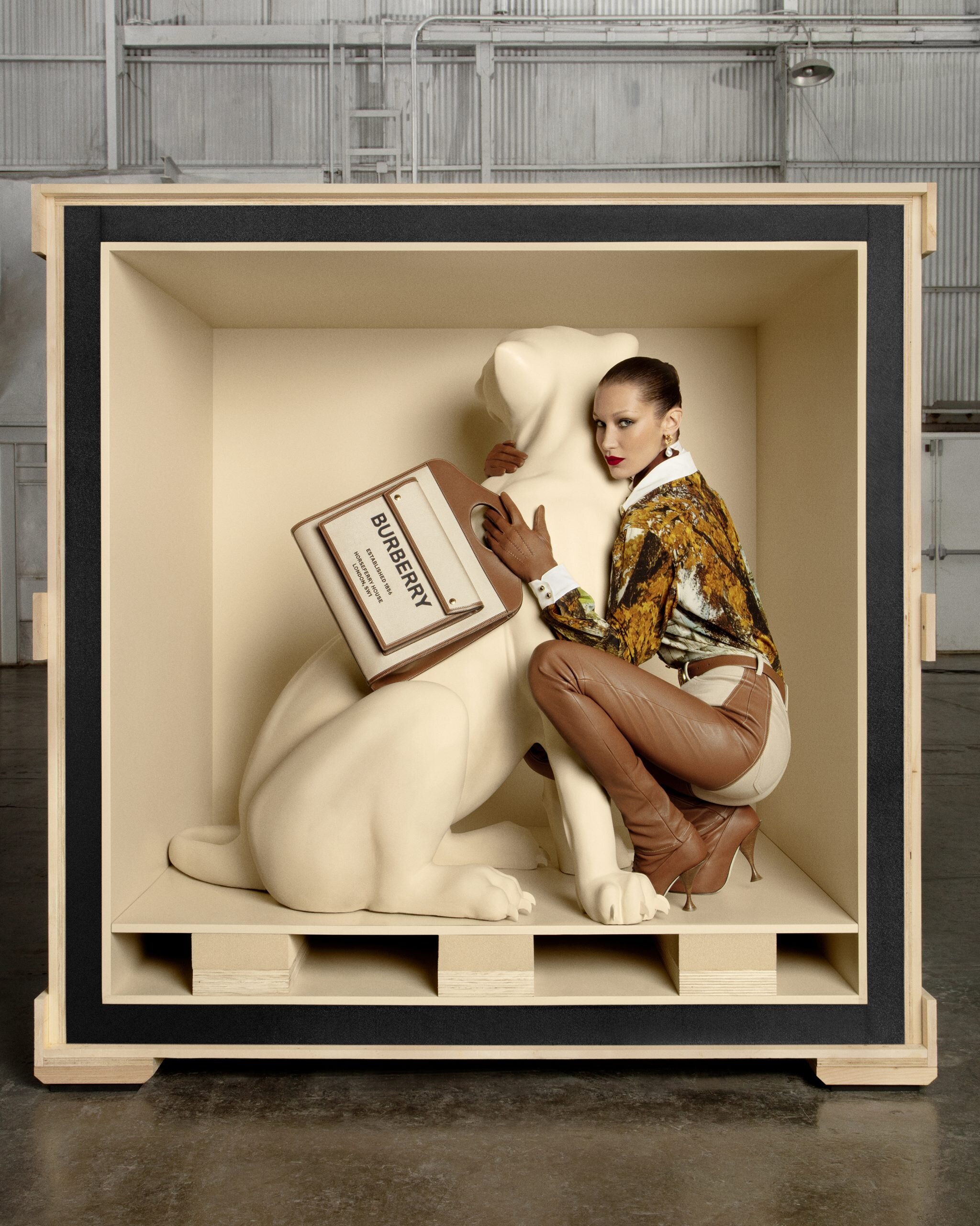 Bella Hadid by Inez Vinoodh Burberry Fall 2020 Pocket Bag (6).jpg