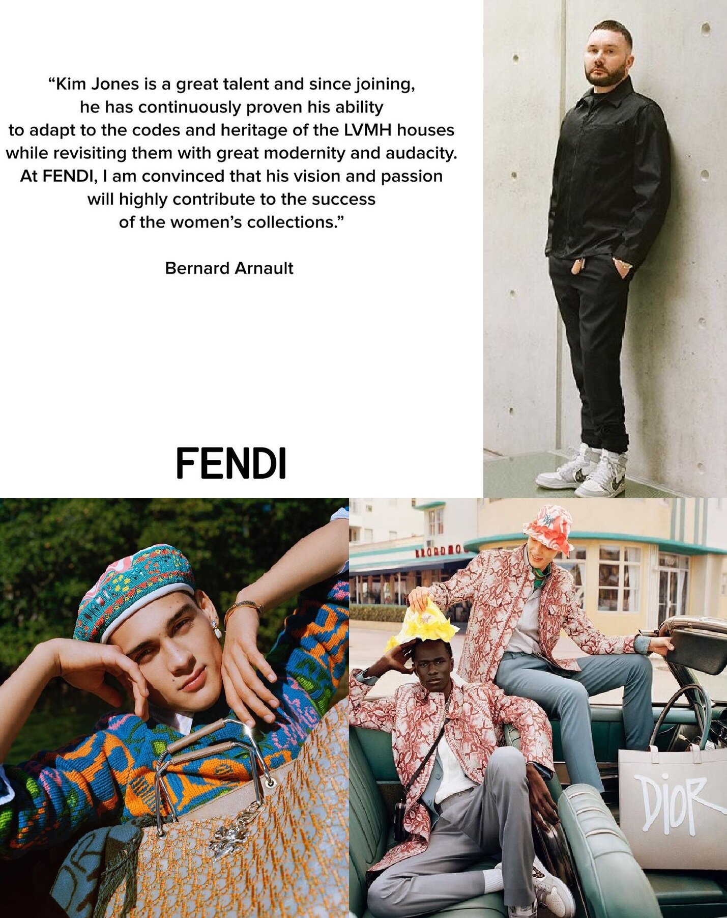 Dior Men's Kim Jones Appointed Artistic Director at Fendi Haute