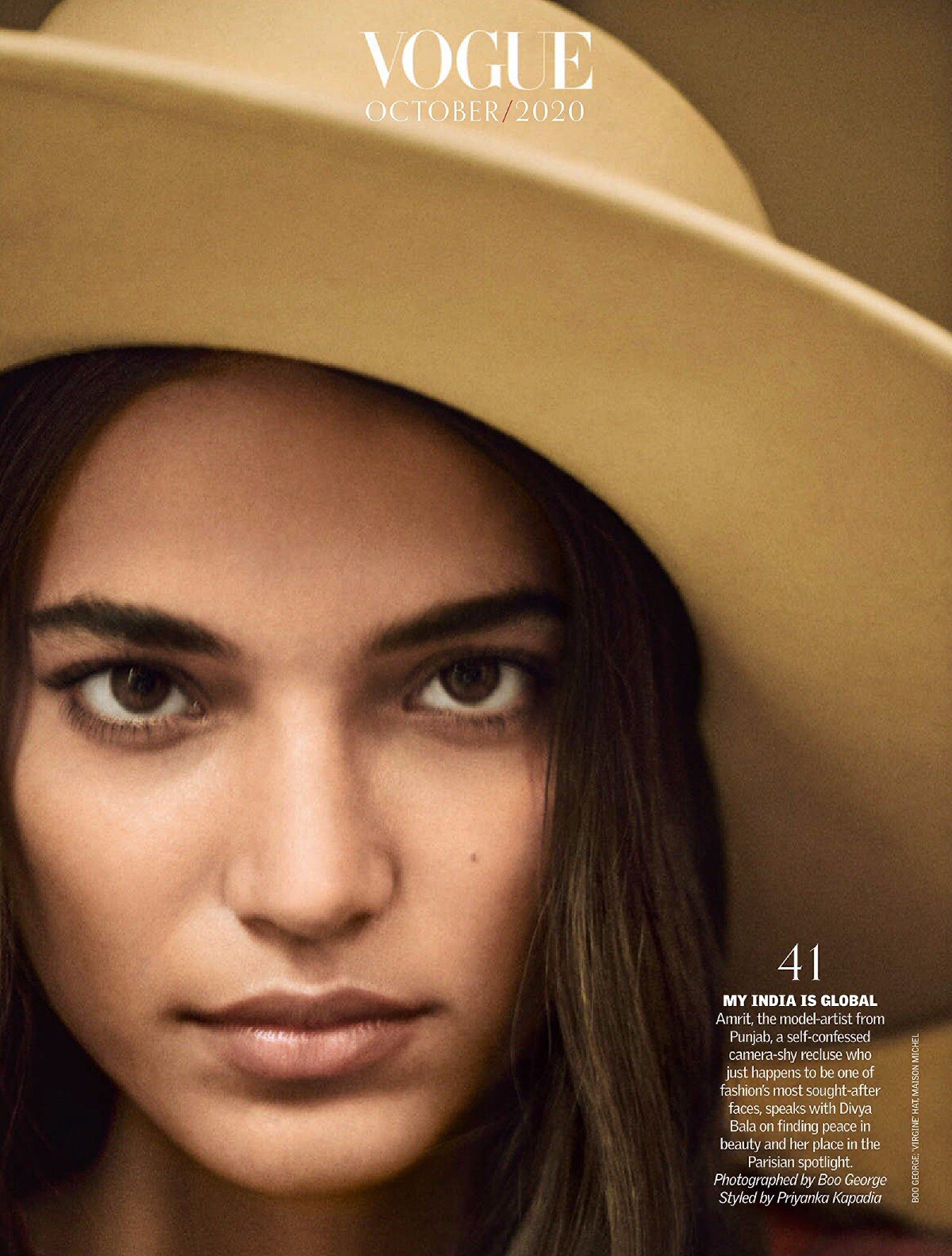 Amrit Shares Her 'My India is Global' Life Vogue India October 2020 ...