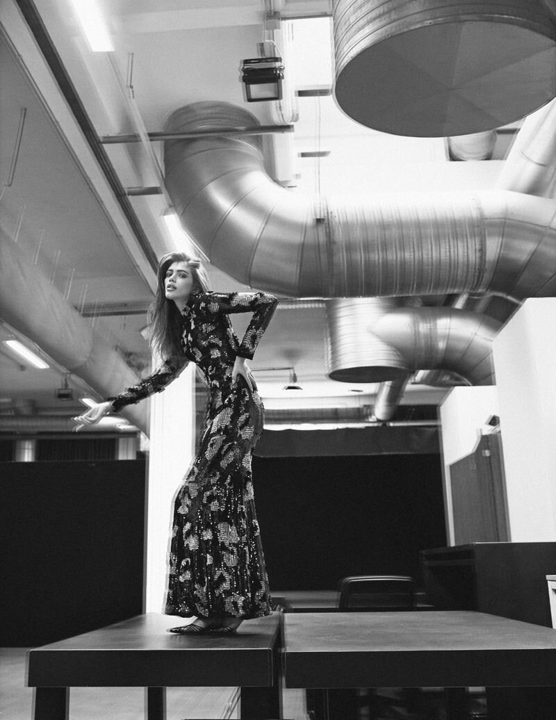 Valentina Sampaio's Armani Mood for Harper's Bazaar Spain — Anne of ...