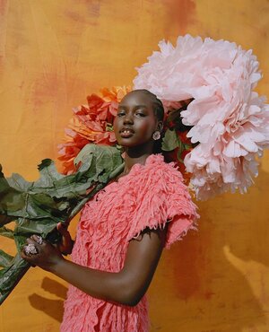 Adut Akech Blooms in Resort 2021 Images by Nadine Ijewere — Anne of ...