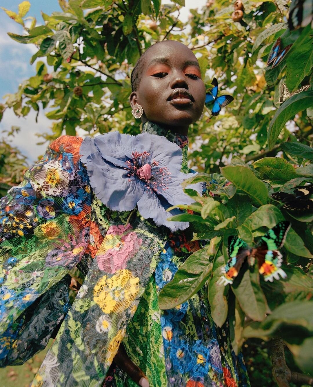 Adut Akech Blooms in Resort 2021 Images by Nadine Ijewere — Anne of ...