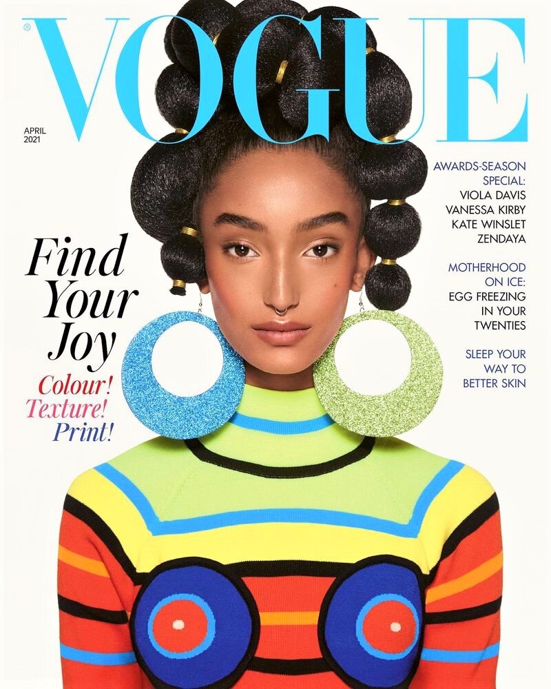 Mona Tougaard by Steven Meisel finds joy in British Vogue April 2021