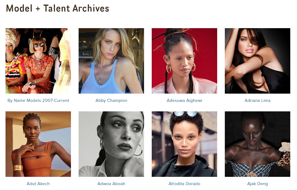 Models Listed by Name and Widget Overview Page — Anne of Carversville