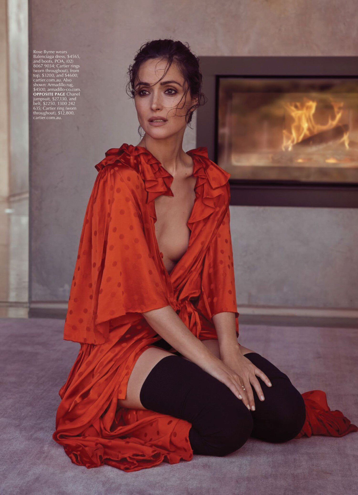 'Physical' Apple Series Star Rose Byrne in Marie Claire Australia