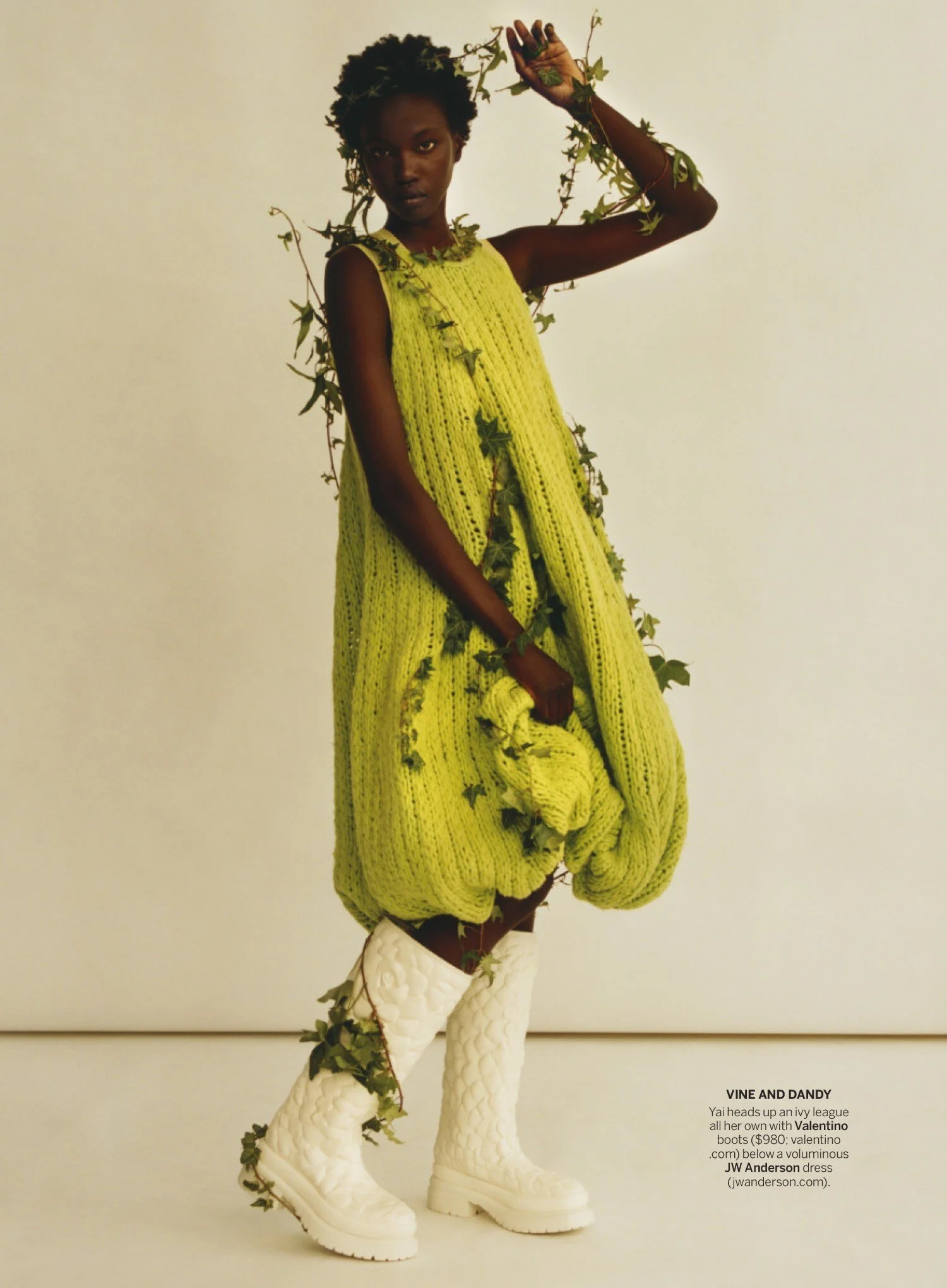 Anok Yai in 'The New Bags' for Fall 2021 in Vogue US August 2021 — Anne