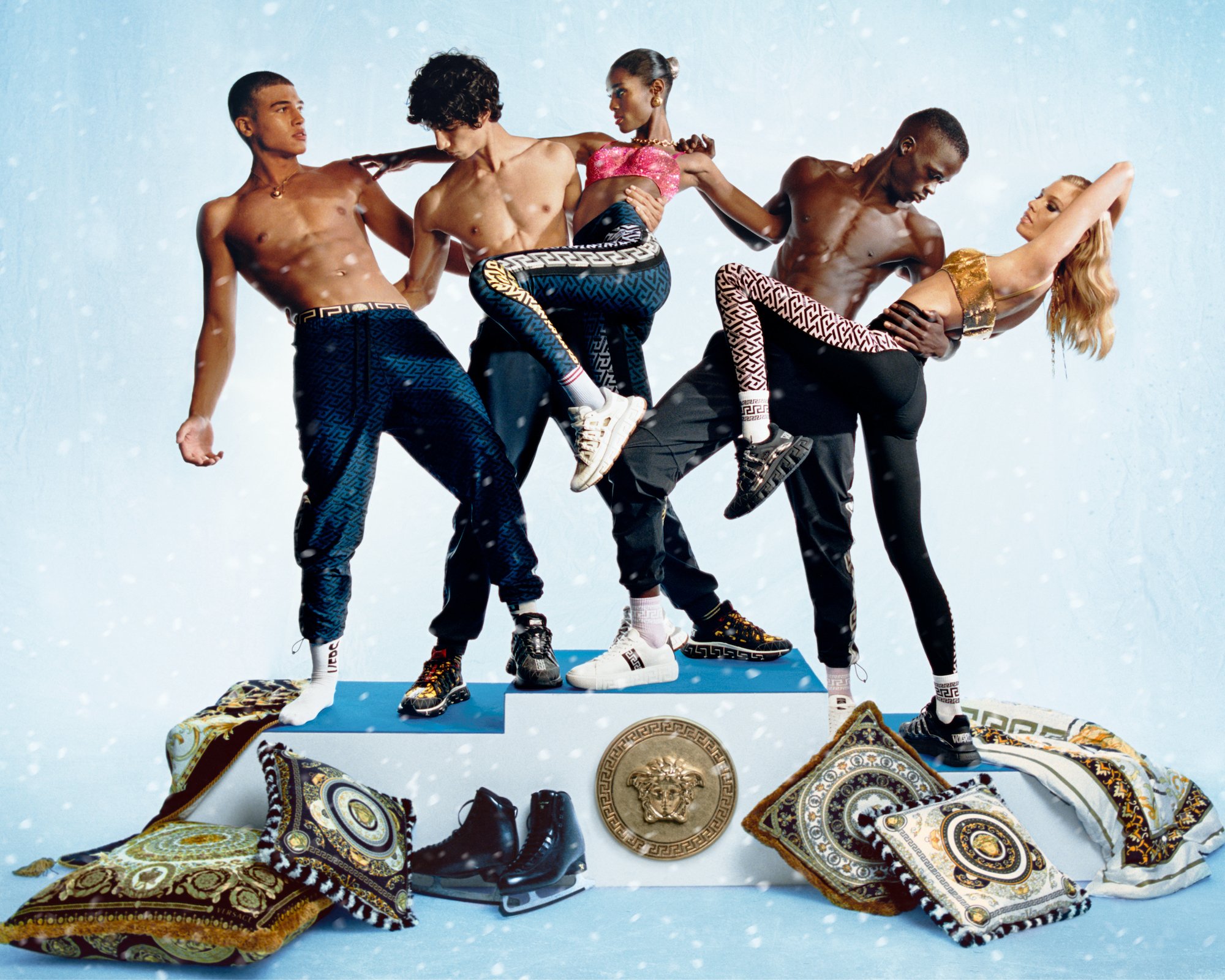 Versace Delivers Holiday on Ice Campaign Led by Italian Skater Rebecca Ghil...