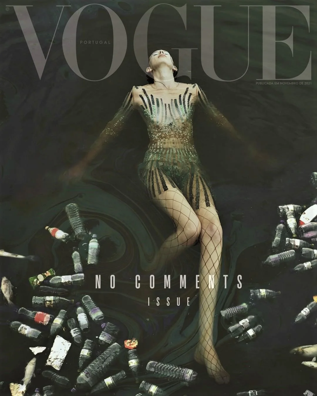 Kerrigan Clark Poses in a Fishy Eco Story for Vogue Portugal