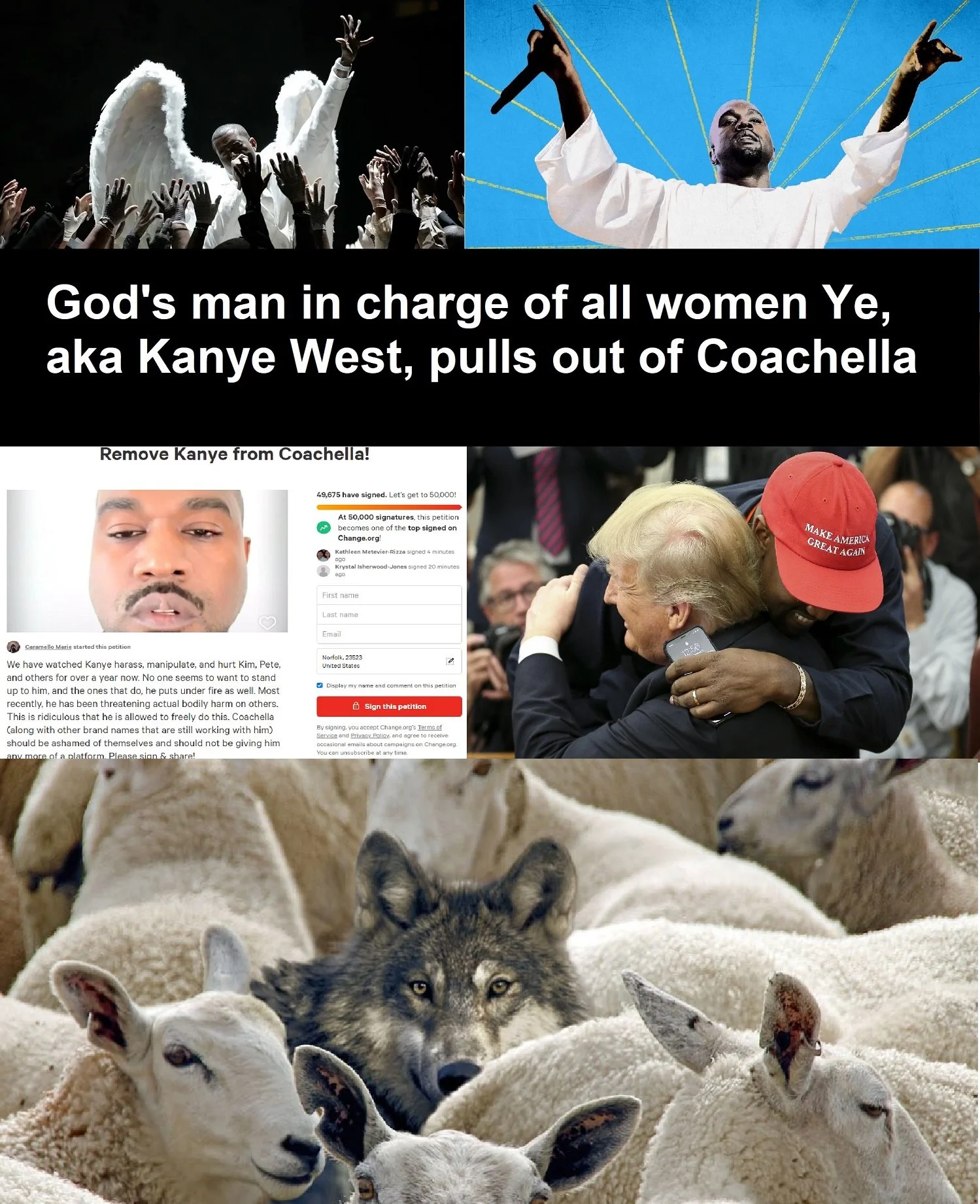Kanye West Pulls Out of Coachella Reports Variety | Change.org Petition inches to 50,000