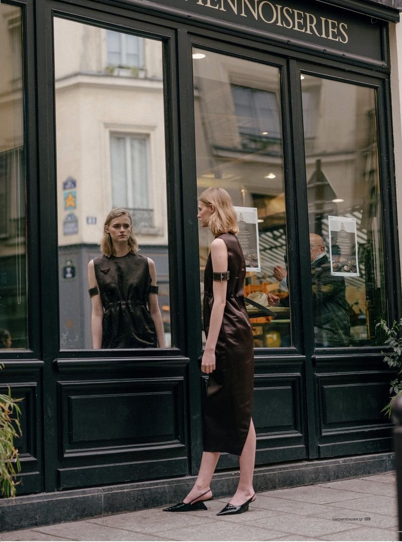Constantin Slotty Flashes Thirza Meinders in Paris for Harper's Bazaar Greece