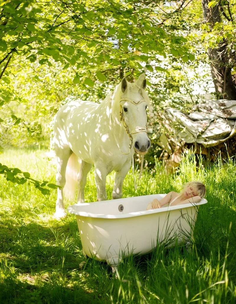 Nikki Kahr and Her Unicorn by Alexandra Sophie for Vogue Portugal May 2022