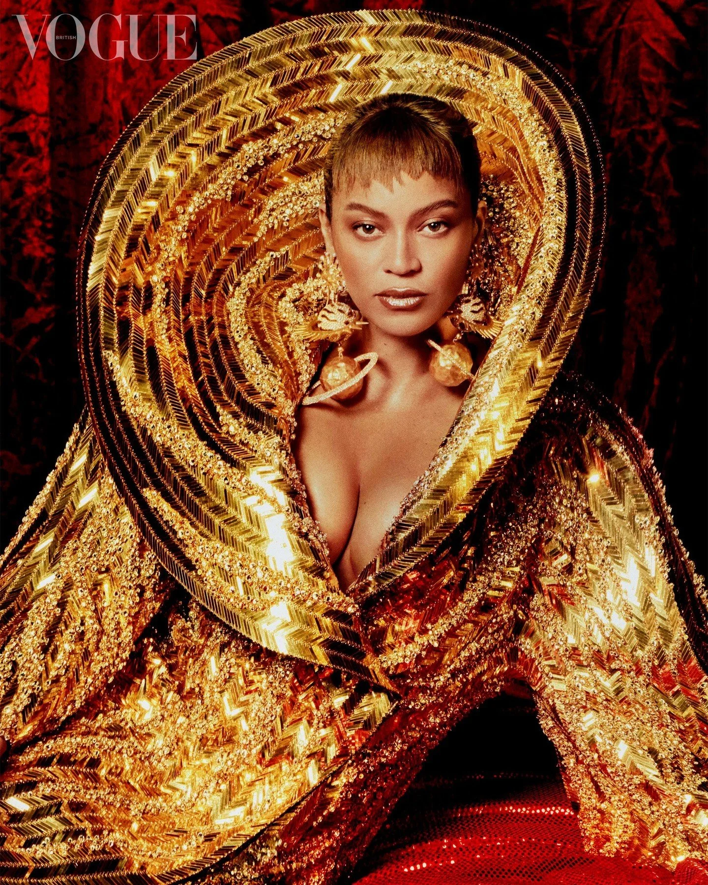 Goddess-Rising Beyoncé by Rafael Pavarotti Covers British Vogue July 2022