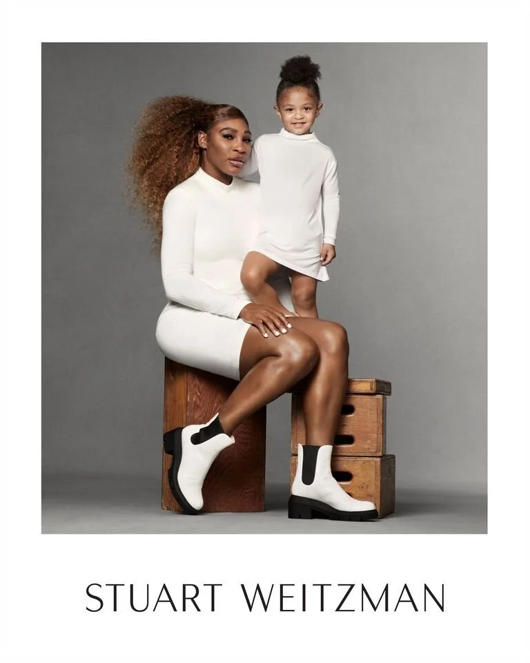 Serena Williams and Mini-Me Daughter Olympia in Stuart Weitzman Sp 2021 Campaign