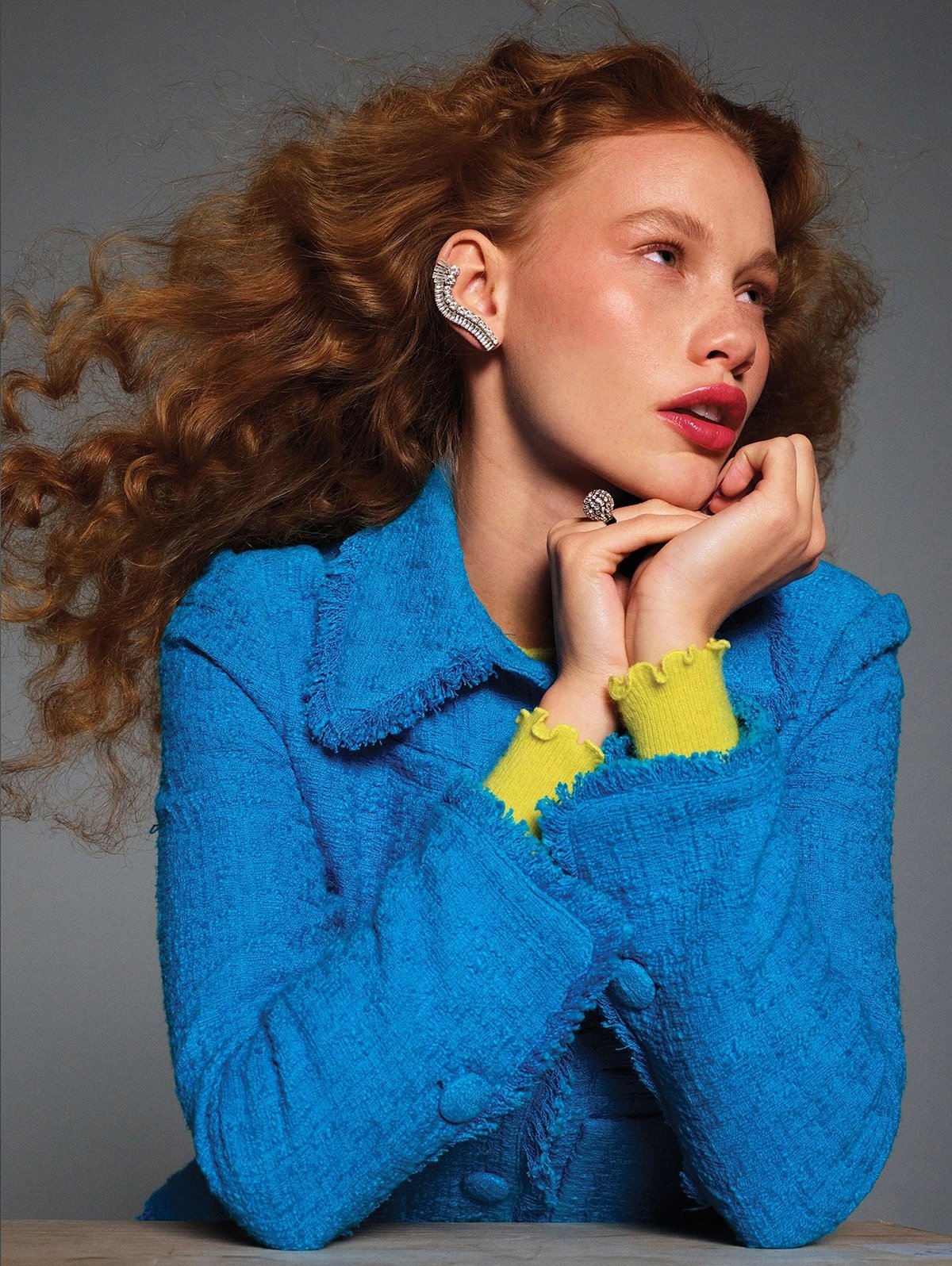 Fun Tweeds Worn by Tess Carter in WSJ Magazine Summer 2022 — Anne of