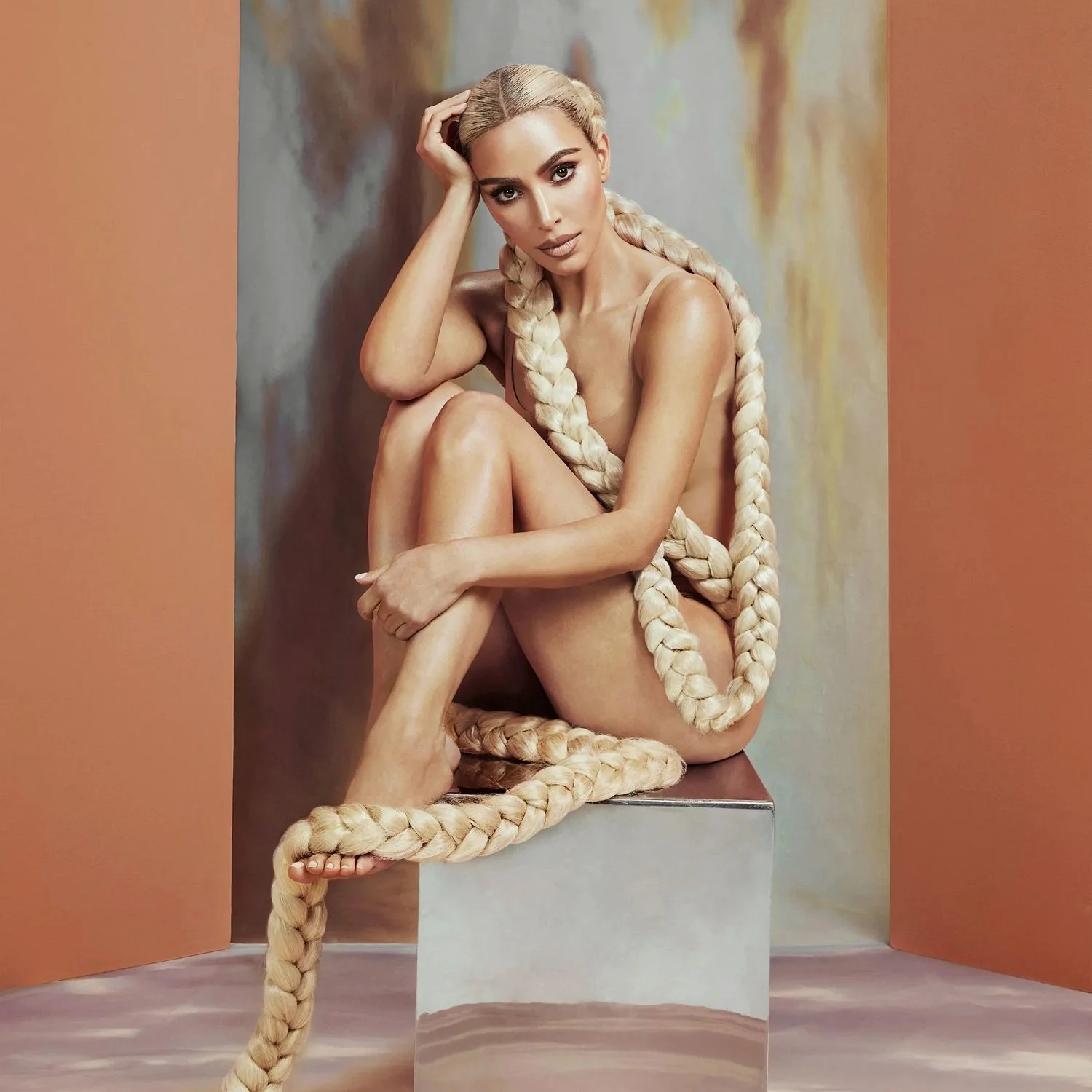 Kim Kardashian Is 'Formula K" Blonde Muse by Danielle Levitt for Allure Magazine 