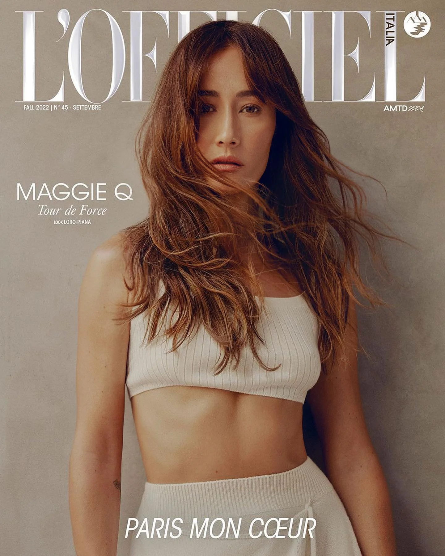 Maggie Q At Home in LA by David Urbanke for L'Officiel Italia Fall 2022 