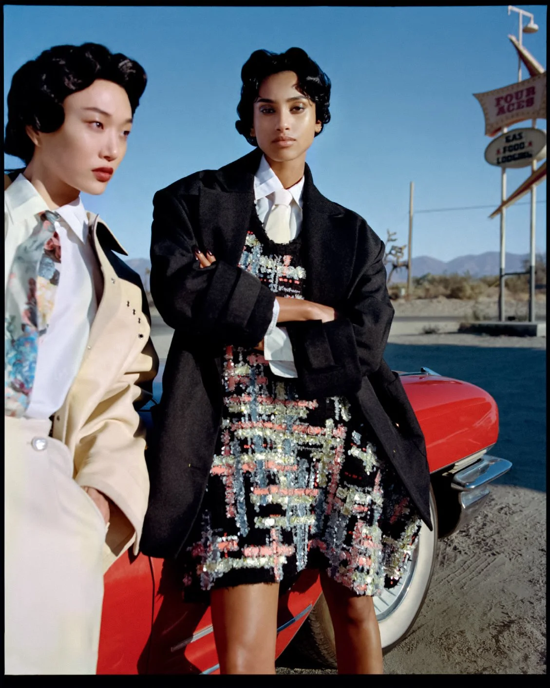 Nadine Ijewere Flashes 'Nowstalgia' with Sora and Imaan for Vogue UK October 2022