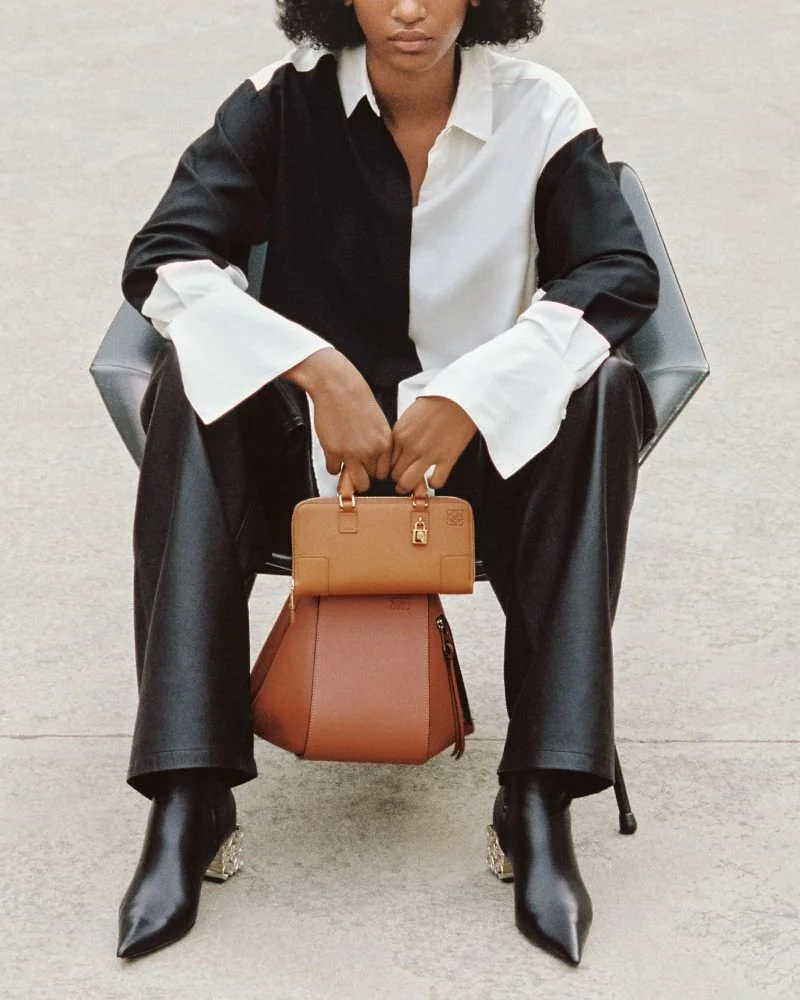 Shivaruby Poses in LOEWE Artisan Leather Certified by LWG, Lensed by Phil Engelhardt